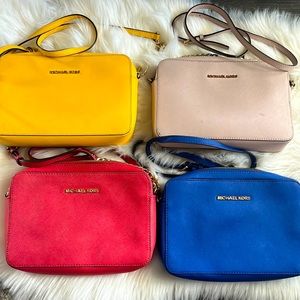 Used Michael Kors crossbody purses - multi color bundle